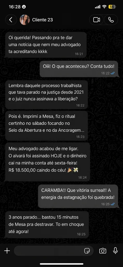 Depoimento WhatsApp 4 - Processo trabalhista liberado
